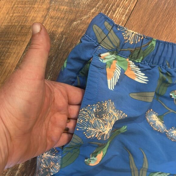 Blue Parrot Print Women's Shorts M (6000A) - Picture 3 of 5